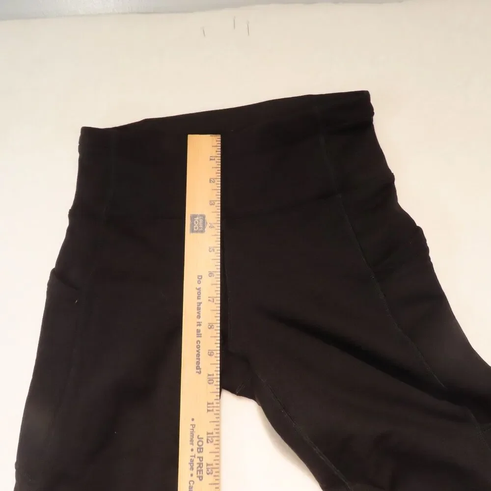 Athleta Altitude Stash Tight Leggings XS Black Polartec Powerstretch Fleece Pock
